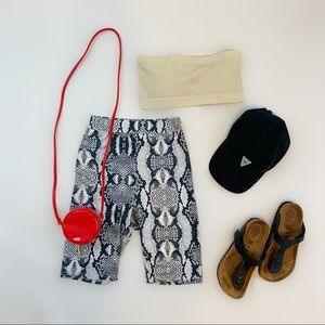 HOT Fashion Nova Snakeskin Biker Shorts